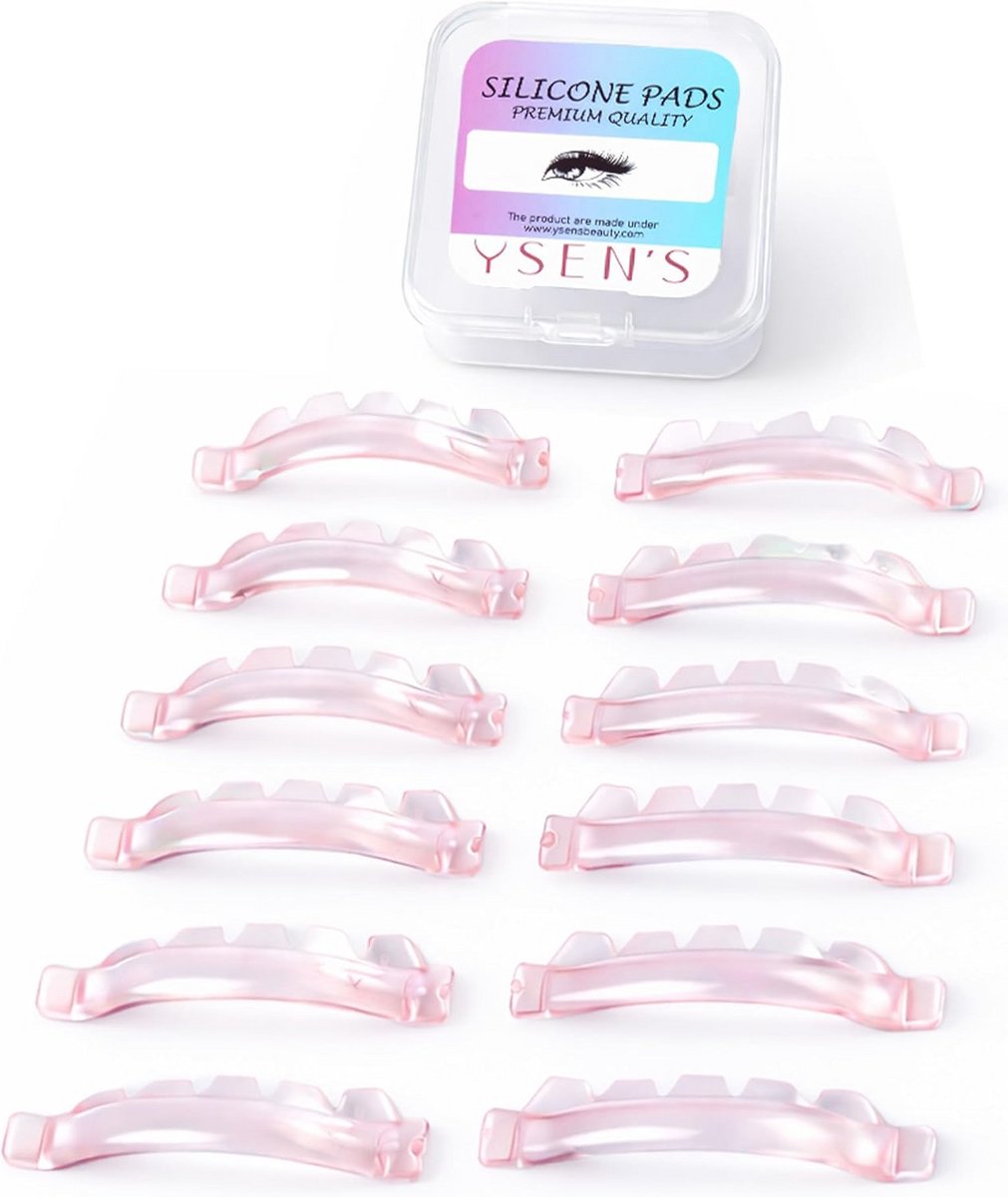 Set van 12 Herbruikbare Wimperlift Pads 6 Maten Zachte Silicone Voor Salon en Thuisgebruik