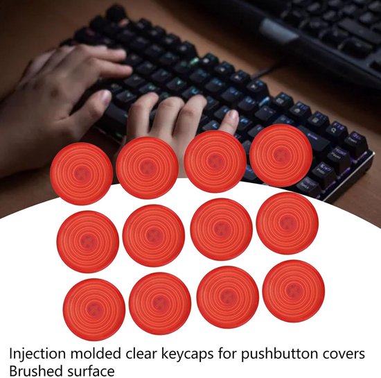 Afdekking Set - Joystick Kappen - Gaming Setup - Matte Anti-slip Finish - 12 Stuks - Rood — afbeelding 2