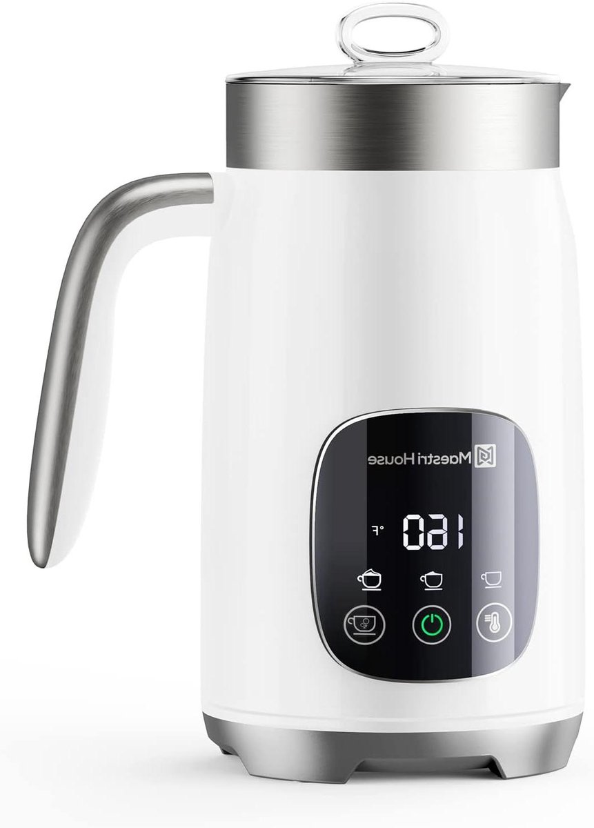 Melkopschuimer - Schuim Maker - Koffie Bereiden - Variabele Temperatuur - 500 ml Capaciteit - Wit