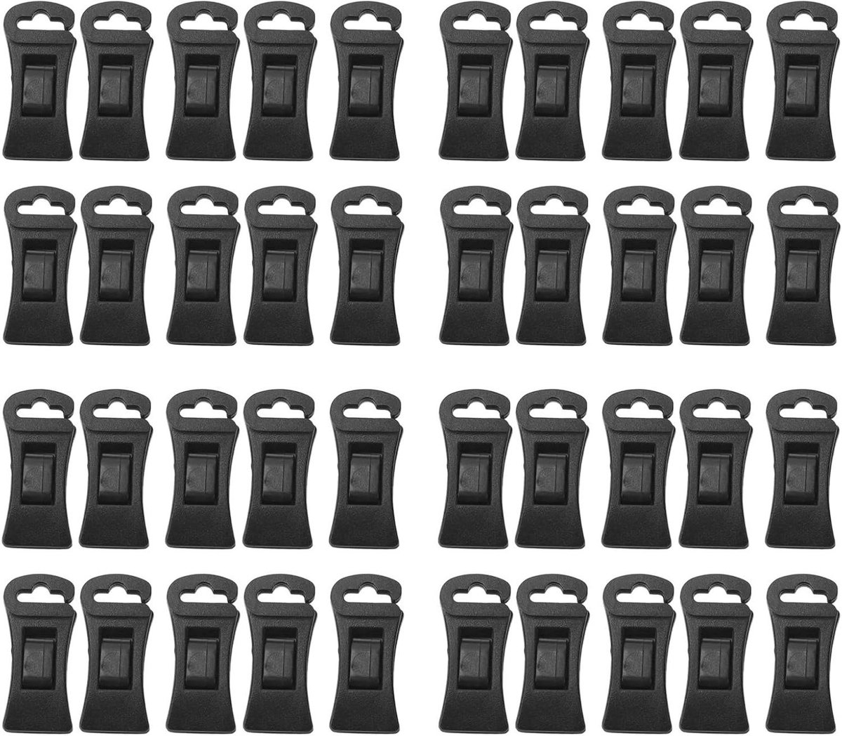Wasknijpers - Kledingclips - Kleding Ophangen - Antislip Ontwerp - 40 Stuks - Zwart