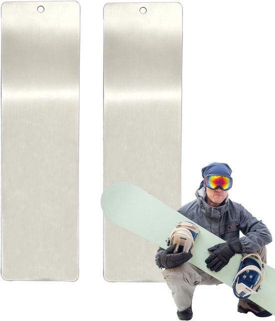 Snowboard Wax Schraper - Ski Benodigdheden - Onderhoud Ski Uitrusting - Roestvrij Staal - 2 Stuks - Set