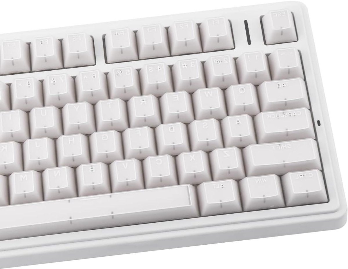 Keycap Set - Toetsenbord Covers - Typing Comfort - Zijde-gegraveerd Ontwerp - 142 Stuks - Wit