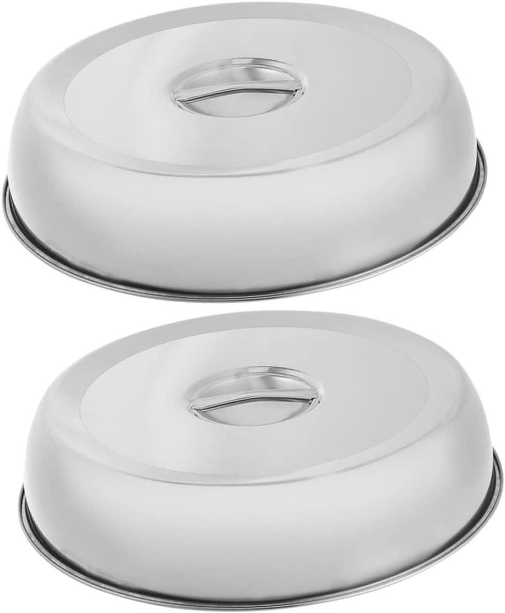 Steakdeksel Grill - Stoomkoker Deksel - Voedsel Bedekken - Met Handvat - 24x4 cm - Zilver