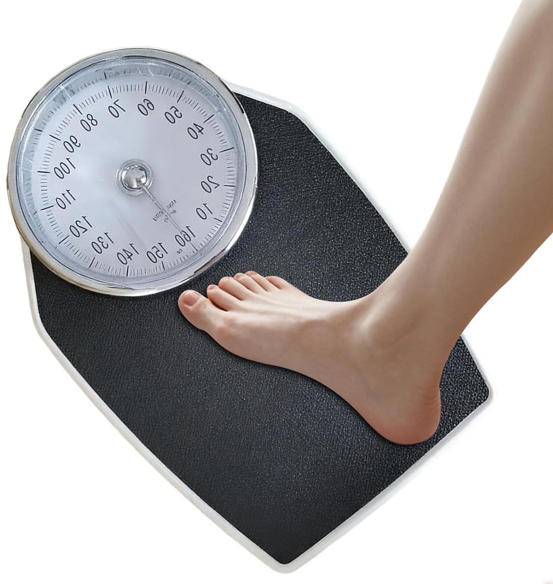 Mechanische Personenweegschaal - Lichaamsmeter - Gewicht Meten - Robuust Mechanisch Ontwerp - Tot 160 kg - Zwart