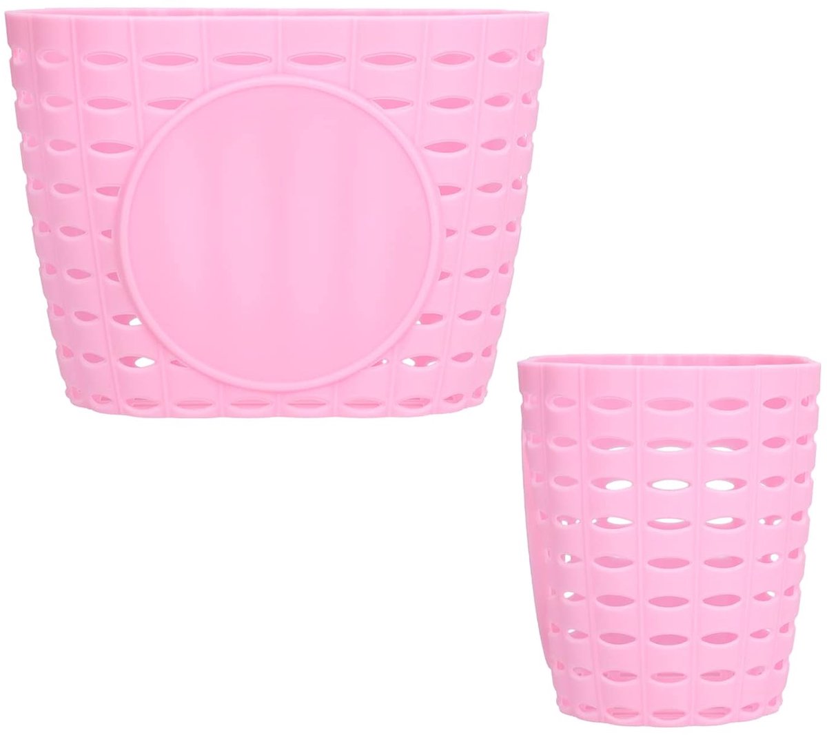 Kinder Fietsmand - Stuurmandje - Speelgoed Vervoeren - Handgeweven Design - 12x15x20cm - Roze