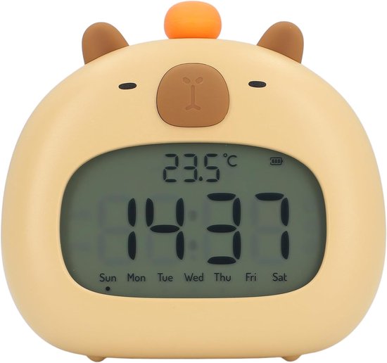 Digitale Wekker - Nachtlamp Klok - Ontspannen Wakker Worden - Snooze Countdown - 12x8 cm - Wit van Merkloos — afbeelding 5