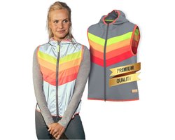 GOFLUO - Reflecterend hesje Darkflow - Veiligheidshesje - Fluo Hesje Volwassenen - Regenboog - XXXXL - Grey reflective
