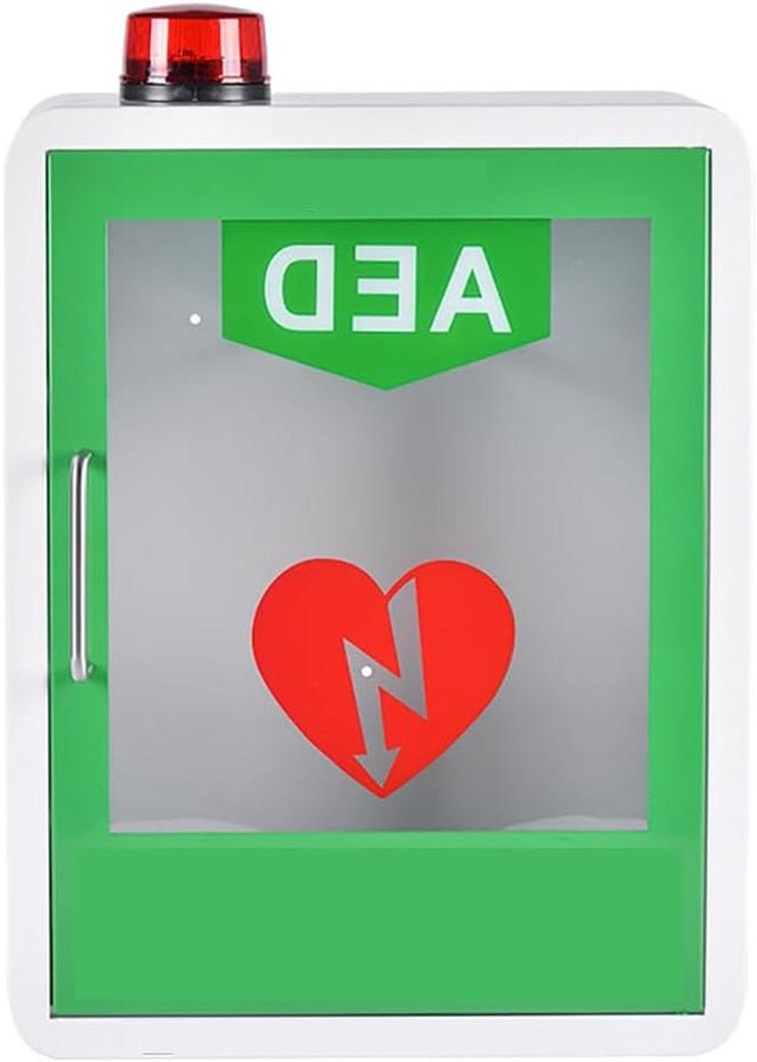 AED opbergkast - Hartkast EHBO - Veilige opslag - Met alarmfunctie - 45x35x15 cm - Groen