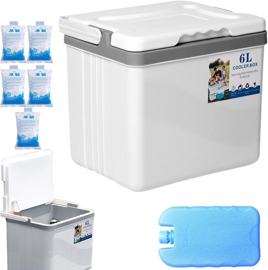 IJskist Koeler - Draagbare Vriezer - Buitenactiviteiten - Waterdichte Constructie - 6L - Meerkleurig — afbeelding 5