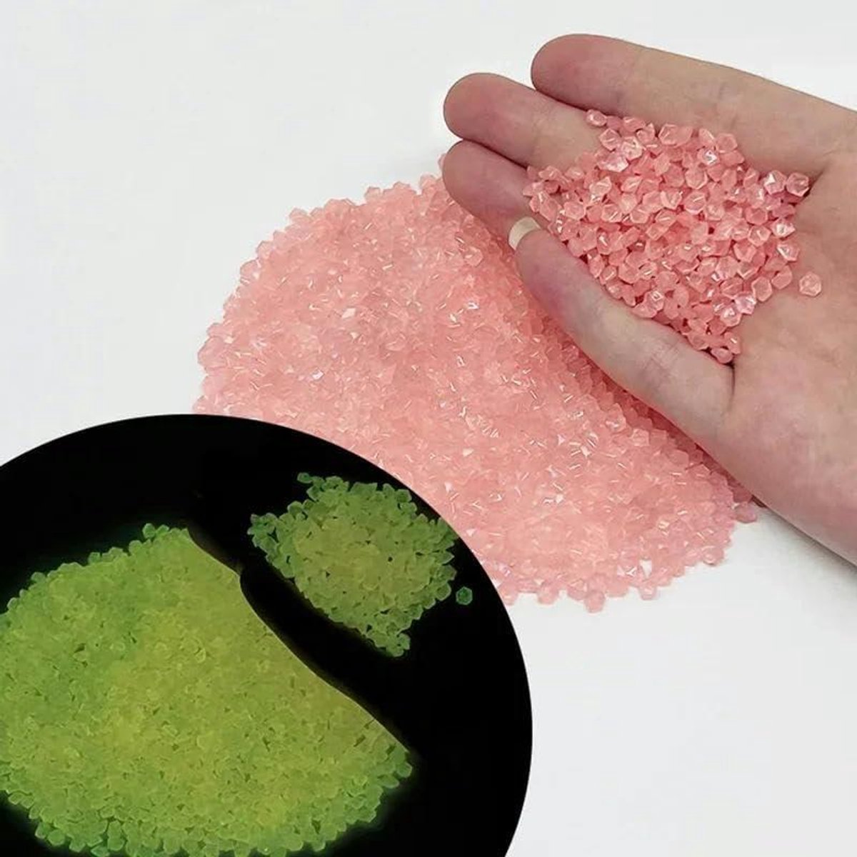Lichtgevend Zand - Glow in Dark - Tuindecoratie - Veilig Materiaal - 1000 Stuks - Oranjerood