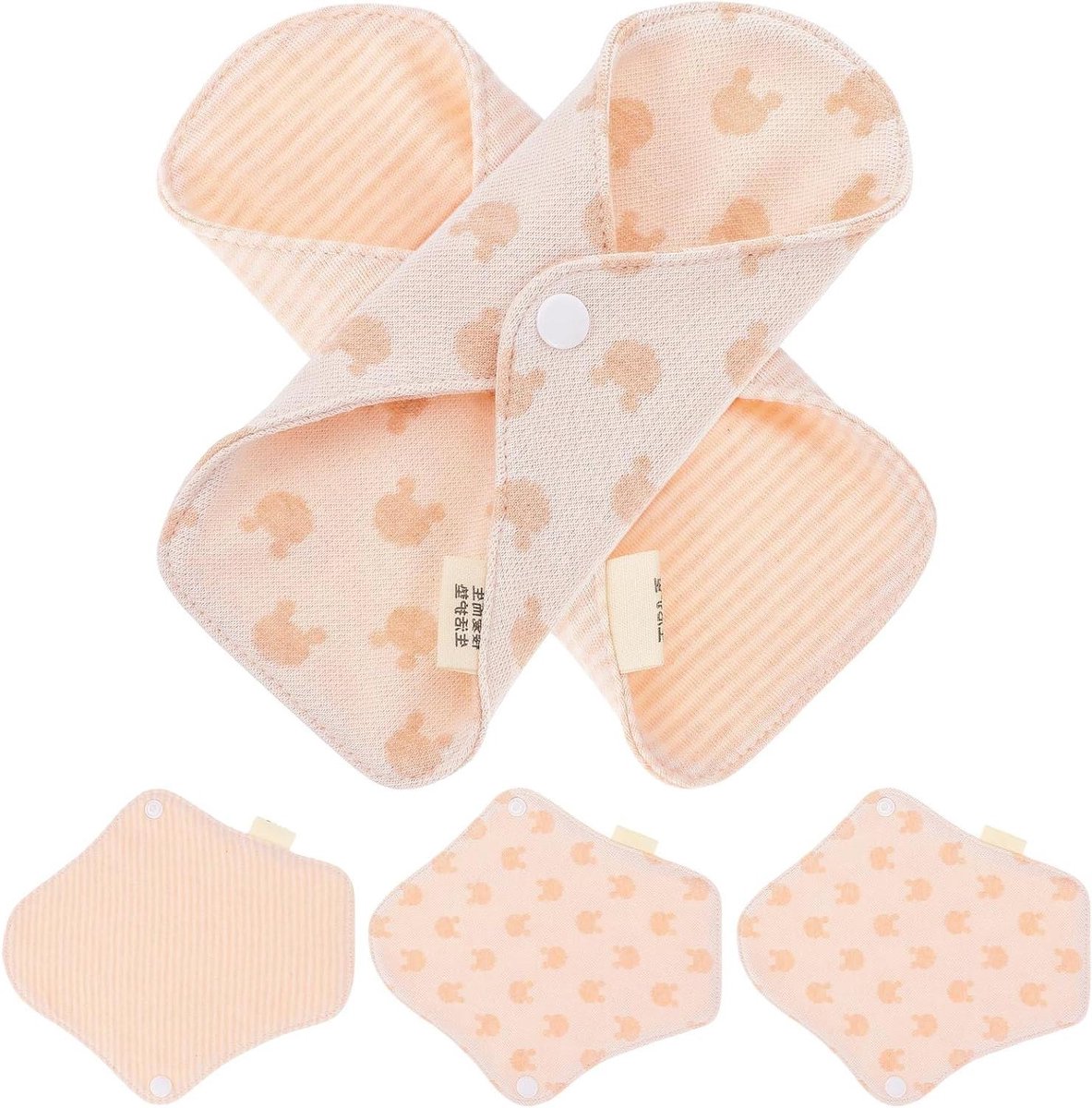 Wasbare Menstruatiepads - Herbruikbare Pads - Comfortabel Menstrueren - Biologisch Katoen - 5 Stuks - Diverse Kleuren