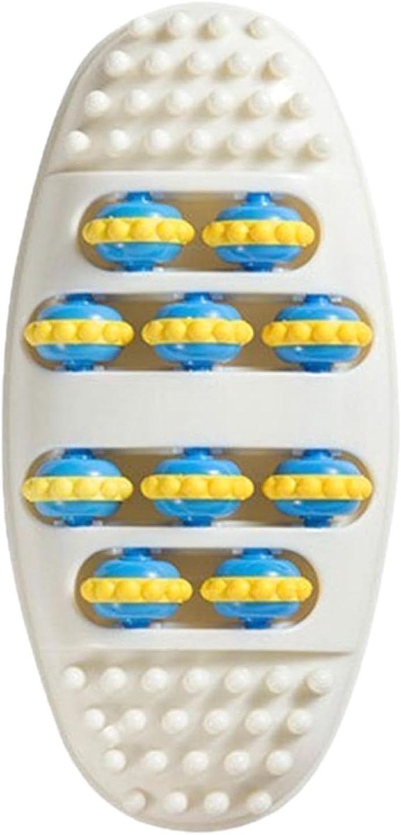 Voetroller - Massage roller - Stressverlichting - Biomimetische roller - 29.5 x 14.5 cm - Wit