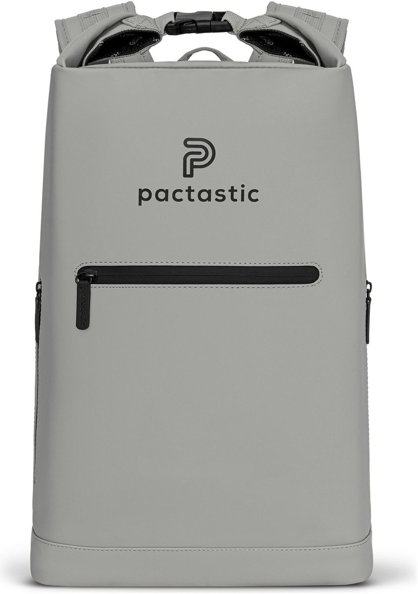 Pactastic Daypack Rugzak met laptopvak Urban Collection Rolltop Backpack 50 cm 27L Grey Grijs