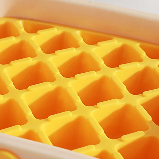 IJsblokjesmaker Beker - Draagbare Vriezer - Dranken Koelen - Lekvrij Ontwerp - 20 x 15 x 7.5 cm - Ananas Geel — afbeelding 3