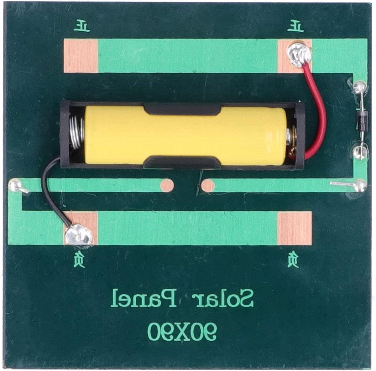 Zonnepaneel Lader - Zonne Oplader - Batterijen Opladen - Energiebesparend - 1W Vermogen - Zwart