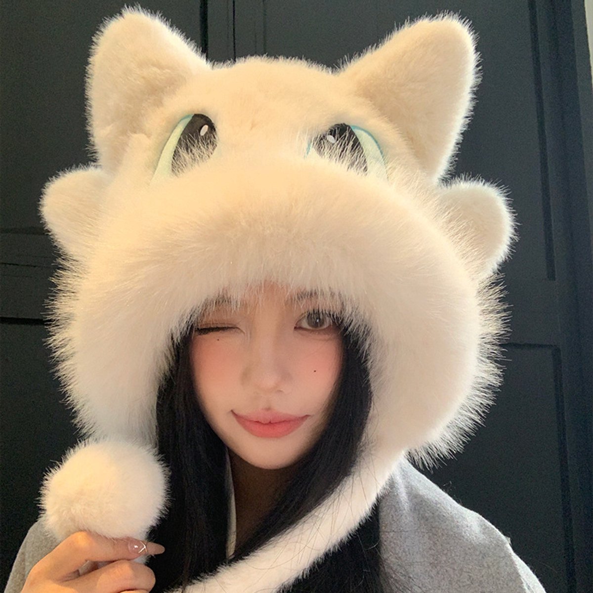 Kraftverdia Warme Muts - Bontmuts Dames - Stripfiguren Anime Train Your Dragon - Winterhoed Pluche Muts Cosplay geschenken