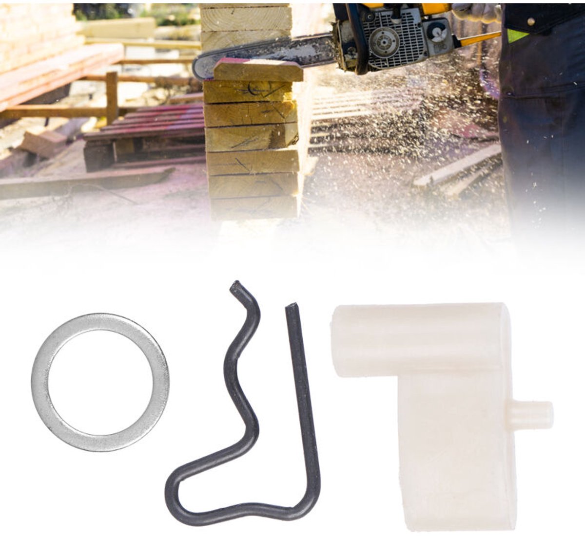 Reparatieset geschikt voor kettingzagen, inclusief starttandwiel en veer, geschikt voor de modellen TS400, TS410, TS420, TS480i en TS500i.