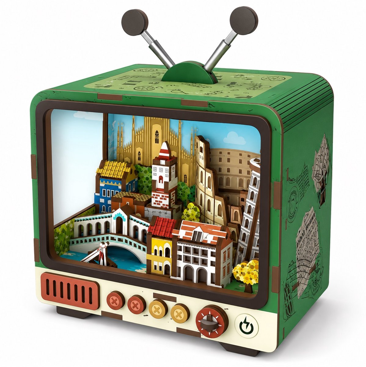 Beehub My City 3D Houten Puzzel, TV-serie, Travels to Venice, BE011973, 14,7x8,7x12,5cm