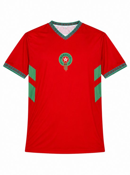 Voetbalshirt Marokko | Marokkaans Elftal shirt | WK Voetbal / Africa Cup T-shirt | Morocco sportshirt | Maroc supporter | maat L