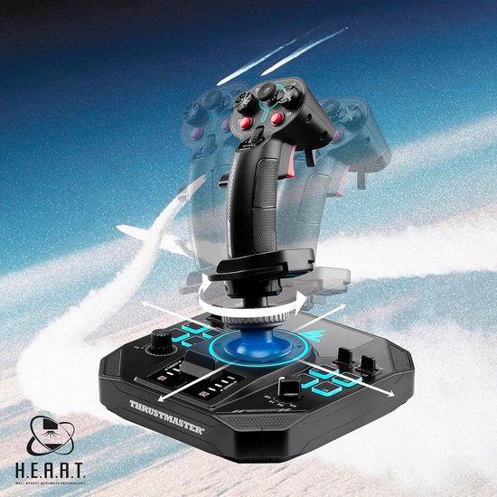 HOTAS Set - Joystick Throttle - Simulatie Vliegen - Hall-Effect Assen - 58 Actieknoppen - Zwart — afbeelding 3