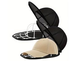 Cap Washer - 2x zwart - Waszak voor Petten - met 2x wit wasframes - Vormbehoud - houder - Pet Wassen - Universeel Maat - Dames en Heren - waszakken voor baseballcaps - 35x23x13cm