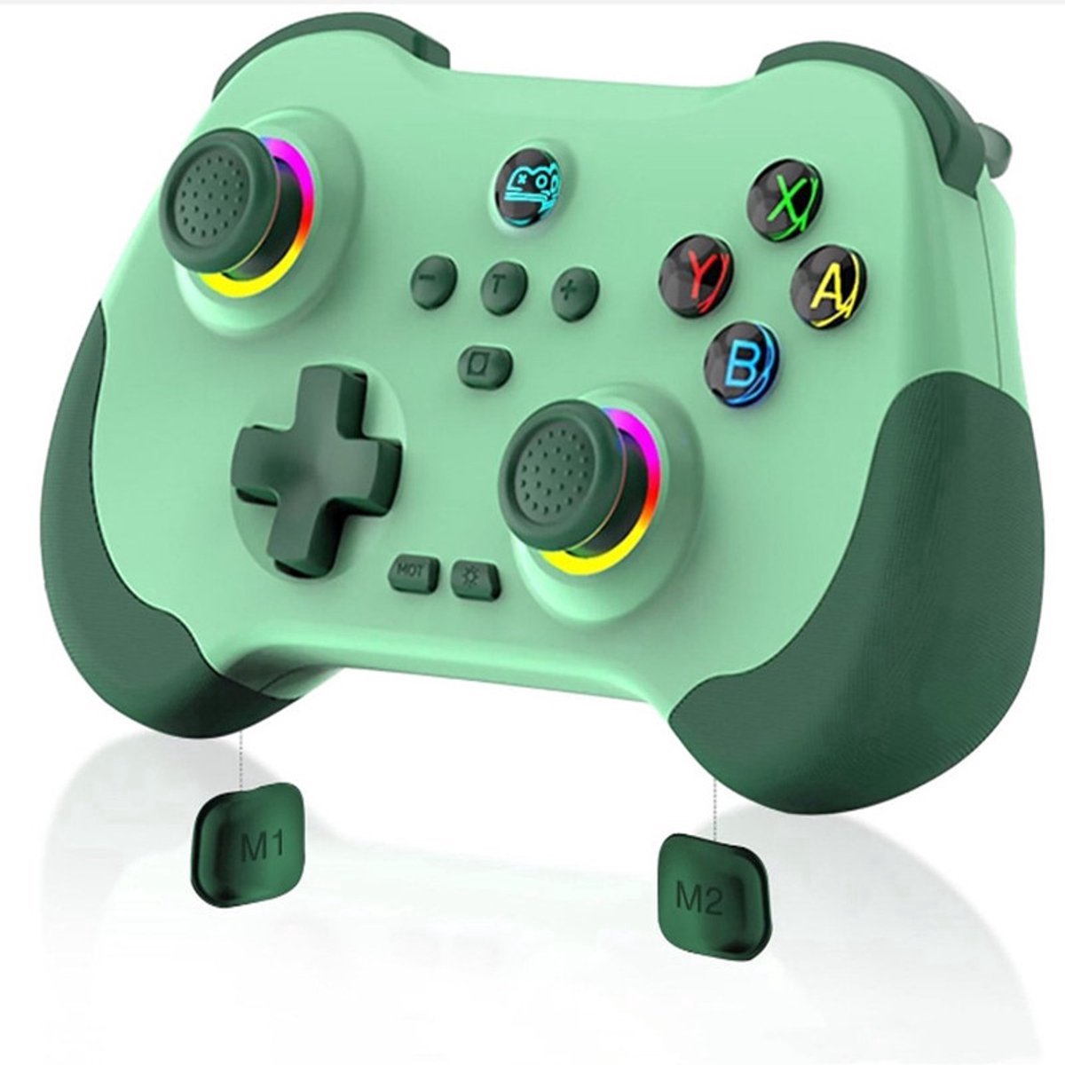 Kraftverdia® - Mobiele gamecontroller geschikt voor iPad/iPhone/tablet - Cloud Controller Remote Joystick geschikt voor iOS/Android - Draadloze Switch Controller - met macroknoppen - Hall-Rocker - Hall-Trigger -Groen