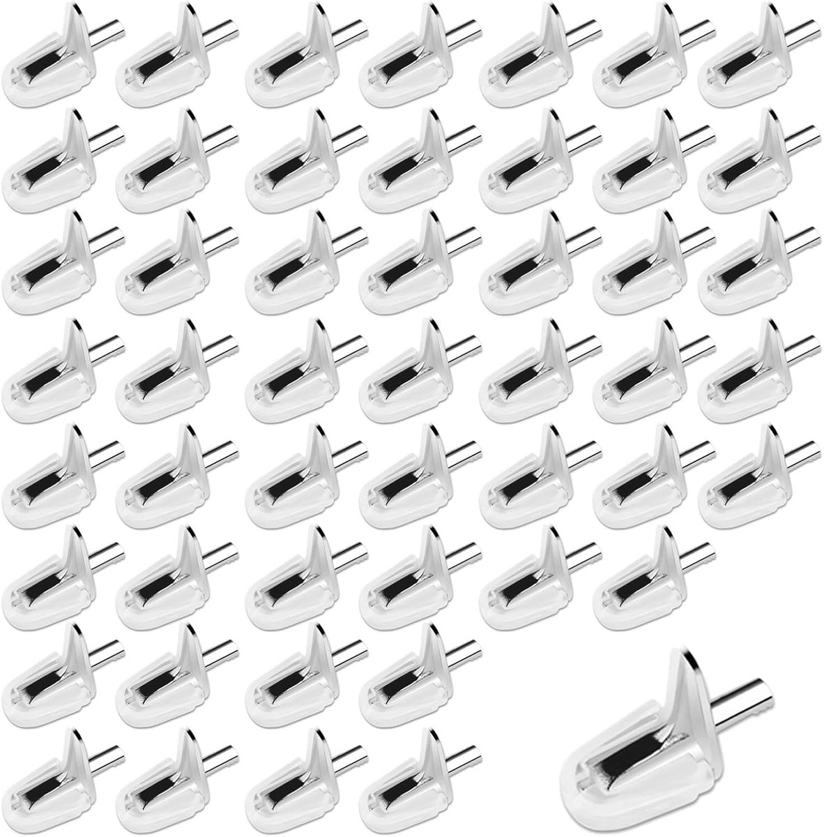 Famanu – Onzichtbare plankdragers set van 50 stuks, stabiele 3 mm plankdragers met stalen pennen voor meubels en kasten