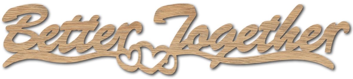 aladdien - Houten Letterbord - Muurdecoratie - Hartvorm - Uitsparingen - DIY Decoratie - Geschikt voor Slaapkamer - Ongefinished Hout