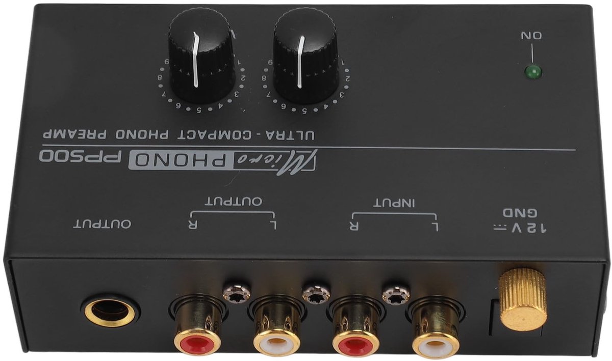 aladdien - Phono Turntable Preamp - Geëqualiseerde Geluidskwaliteit - Compact en Duurzaam - Laag Geluid - Preamp voor Platenspeler - Geschikt v...