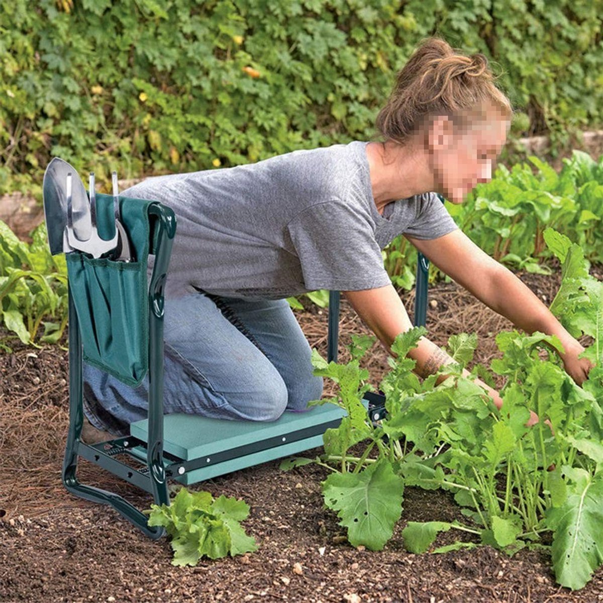 aladdien - Tuin Kneeler Gereedschapsopbergtas - Opbergtas voor Tuingereedschap - Grote Capaciteit - Paars - Gemakkelijk Te Dragen - Geschikt voor Ho..