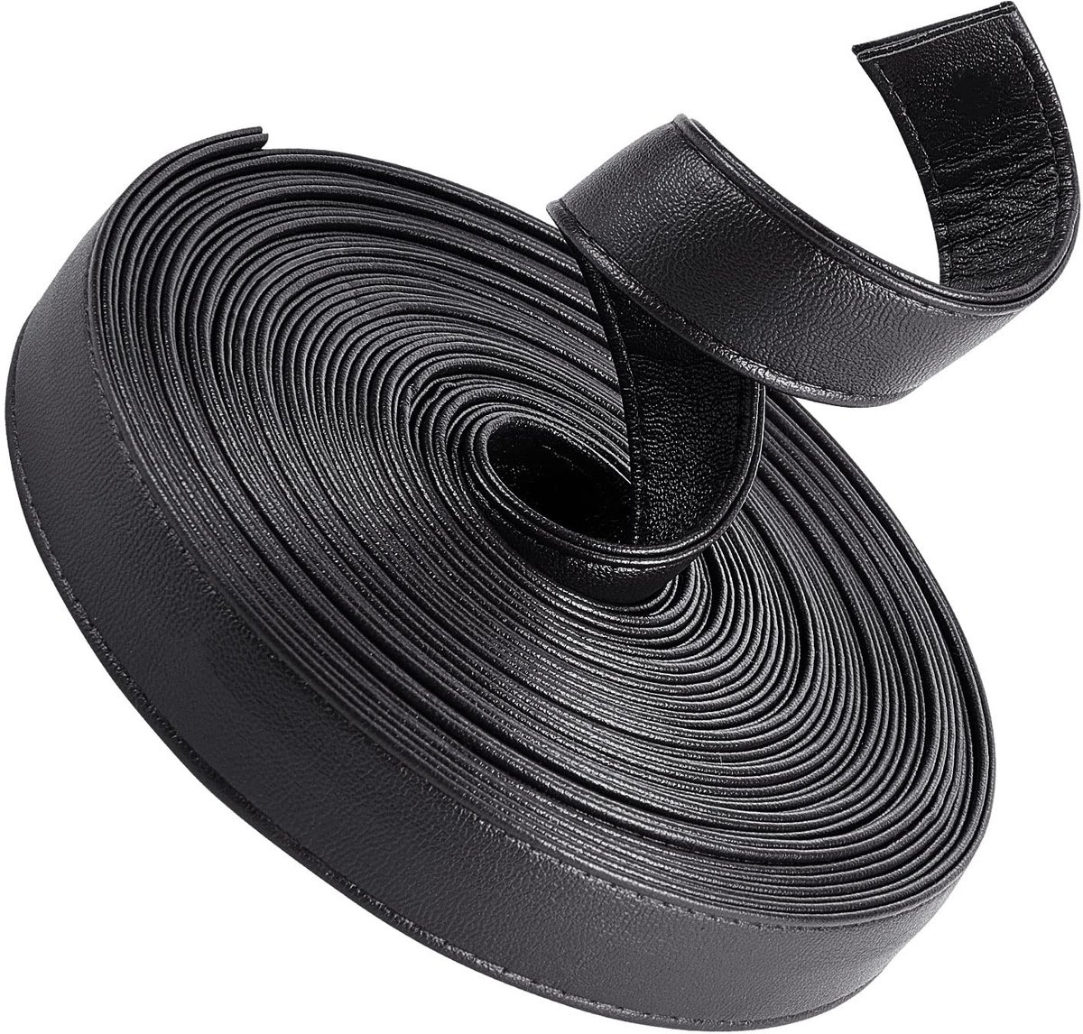 aladdien - Lederen strips - Dubbelzijdig - 5M lang - Zwart - Voor ambachten - Geschikt voor kleding en accessoires