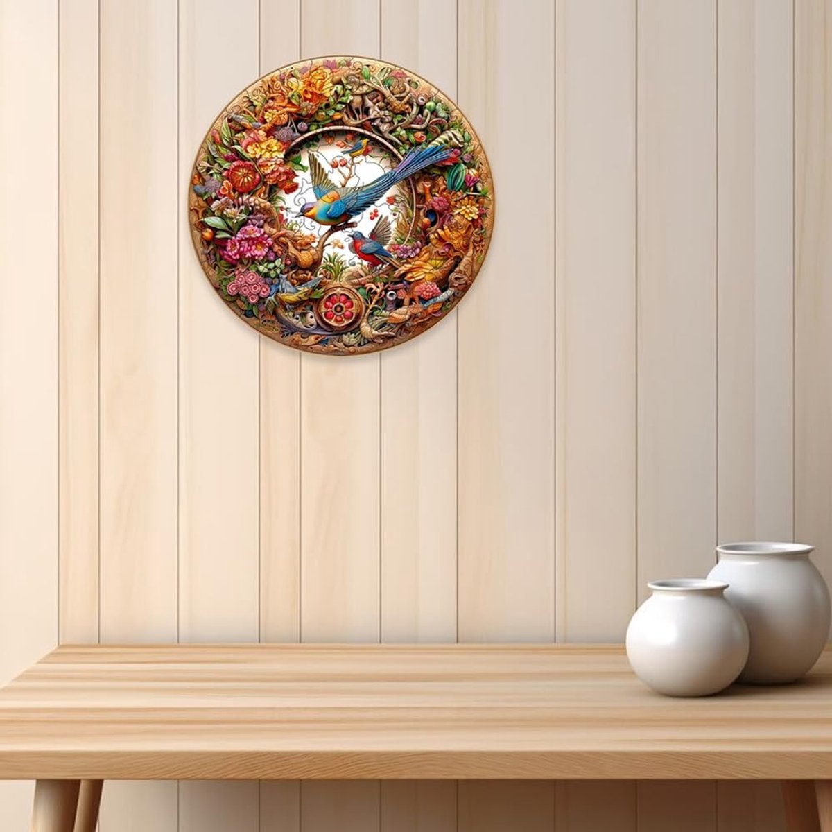 ONF3 - Houten Puzzel - Wijze Vogel voor Volwassenen - Unieke Dierenvormen - Puzzelen als ontspanning - Creatieve uitdaging - Geschikt voor volwa...