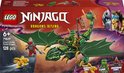 LEGO NINJAGO Lloyd's groene bosdraak box. Draak met groene vleugels, LEGO figuren Lloyd, Drakenbaby en Drakeniaanse scout.