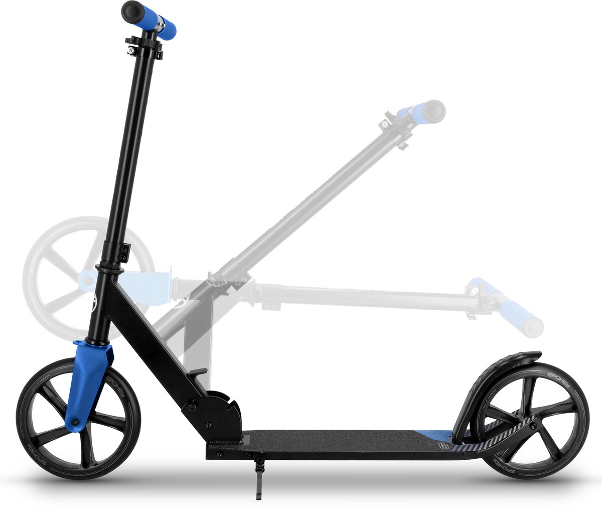 Spokey CITY FLOW Step voor volwassenen - Zwart / Blauw - 58-61 cm