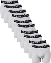 Vinnie-G Boxershorts - 10 stuks - Grey Melange Black - Maat L - Heren Onderbroeken - Geen irritante Labels - Katoen heren ondergoed