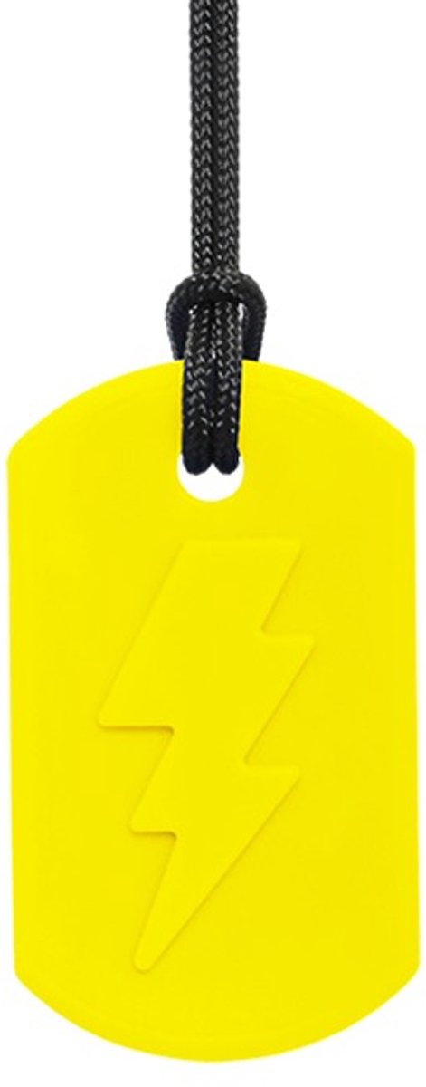 ARK Therapeutic kauwketting speelgoed Bolt Bite Lightning geel.