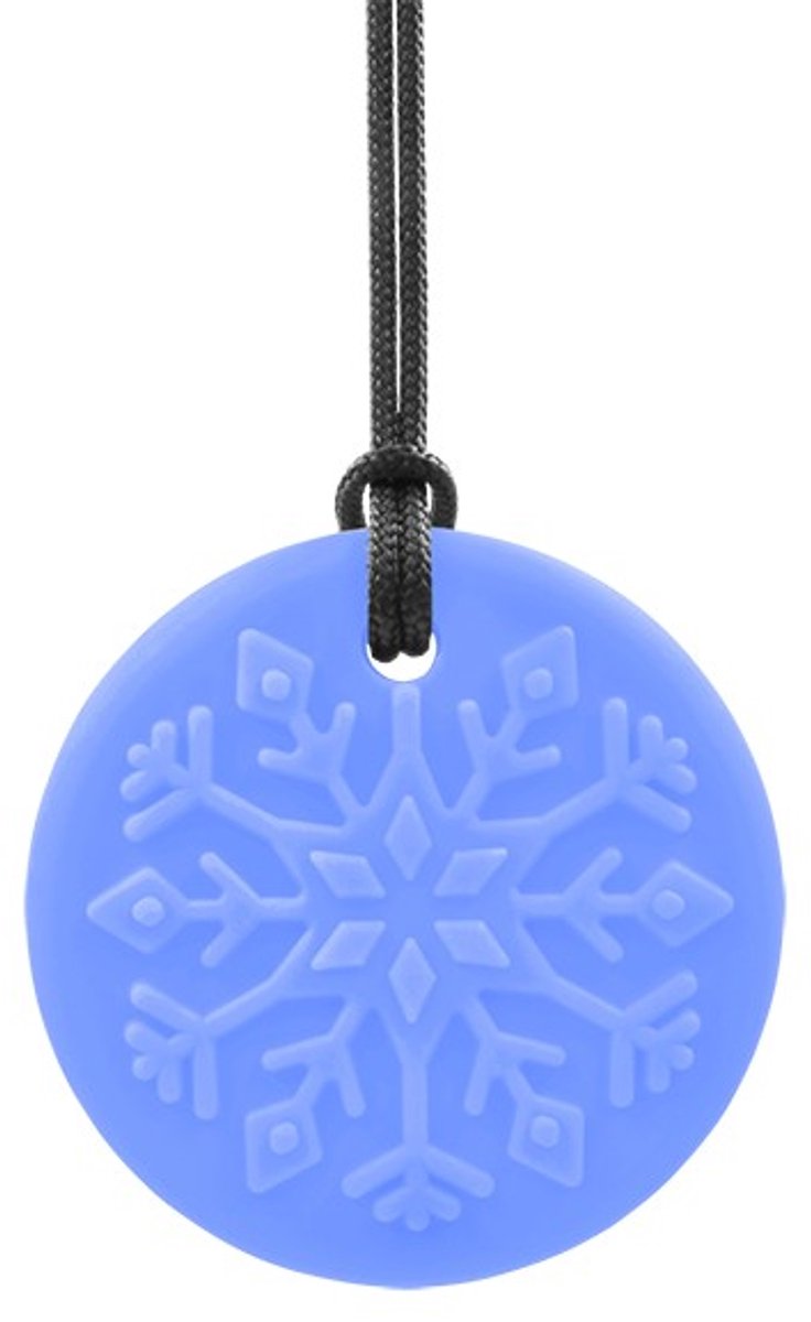 ARK Therapeutic kauwsieraad sneeuwvlok blauw speelgoed bijtketting.