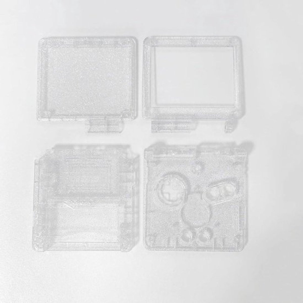 Vervangende Behuizing Gameboy Advance SP - Transparant - Reparatie Onderdelen