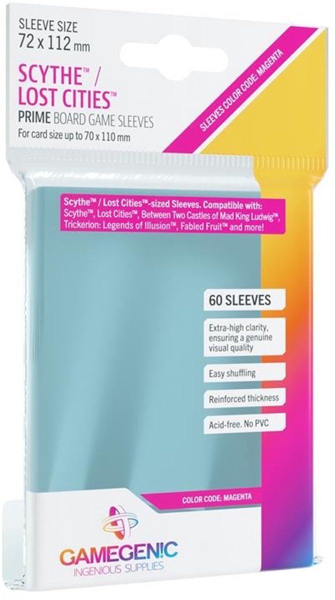 Gamegenic: Prime Board Game Sleeves - Magenta
