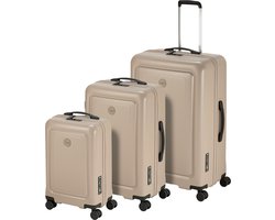Princess Traveller Elements - Kofferset 3 delig - Desert - 35L Handbagage + 65L en 98L Reiskoffer - Lichtgewicht Trolley - GRS gecertificeerd