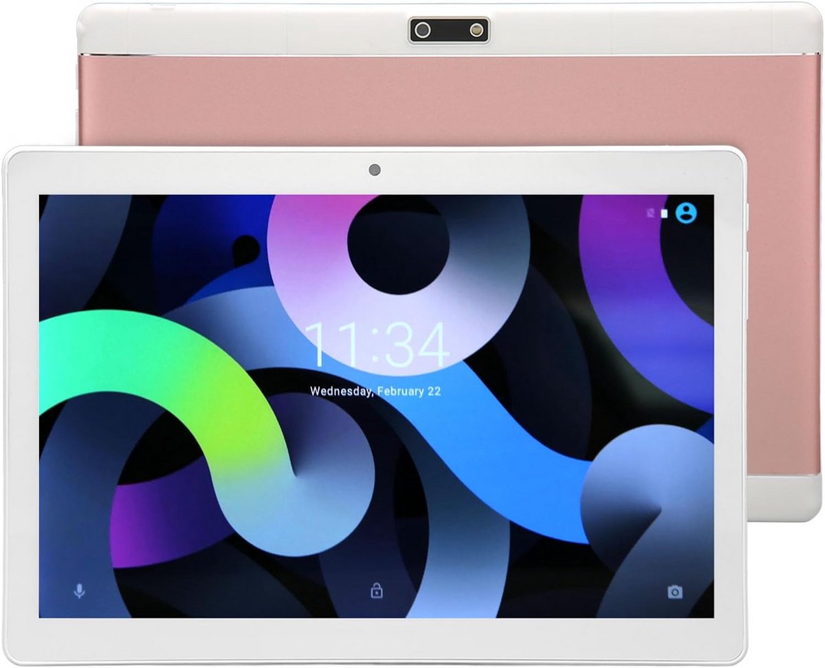 10,1-inch Tablet, FHD 4G-beltablet voor Android 12, 12 GB RAM 256 GB ROM Touch IPS-tablet, 5G WIFI, 8 MP 20 MP Dubbele Camera, 8800 MAh, voor Learning Gaming (Rosé goud)