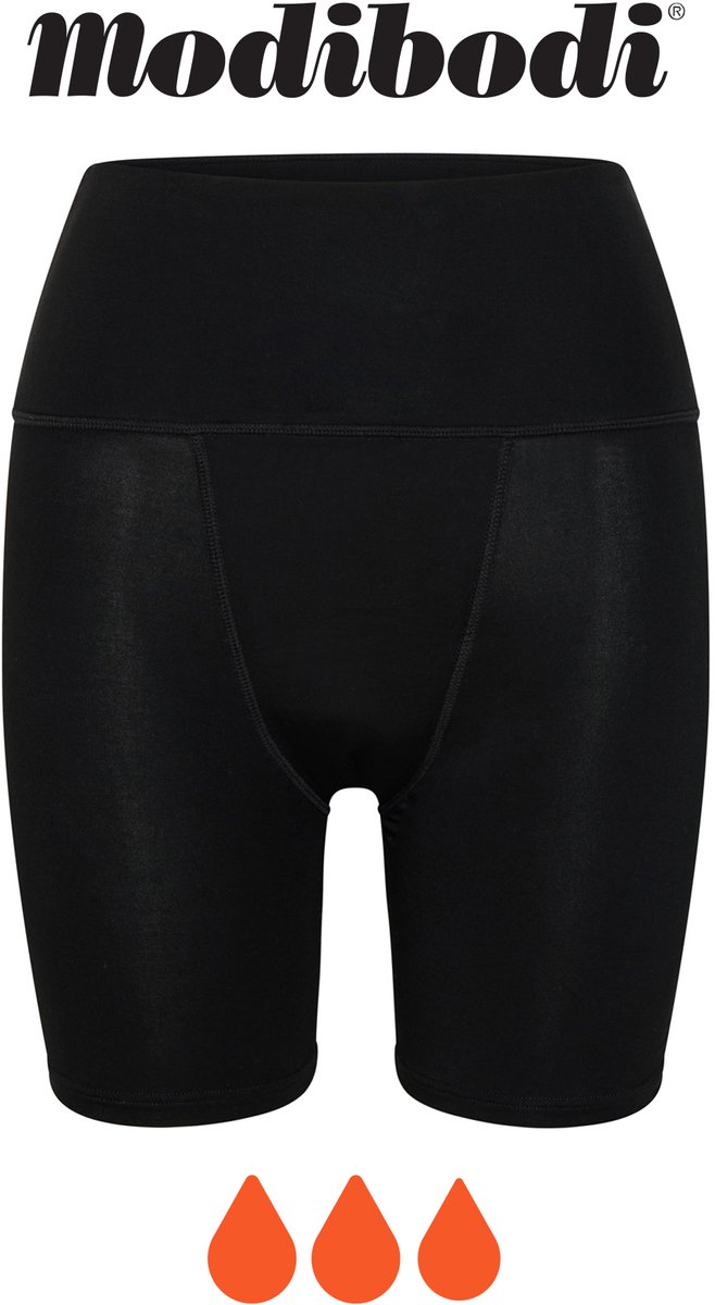 Modibodi Menstruatie Ondergoed Super Absorberend Lekvrij Ondergoed Dames Slaapshort Zwart 40