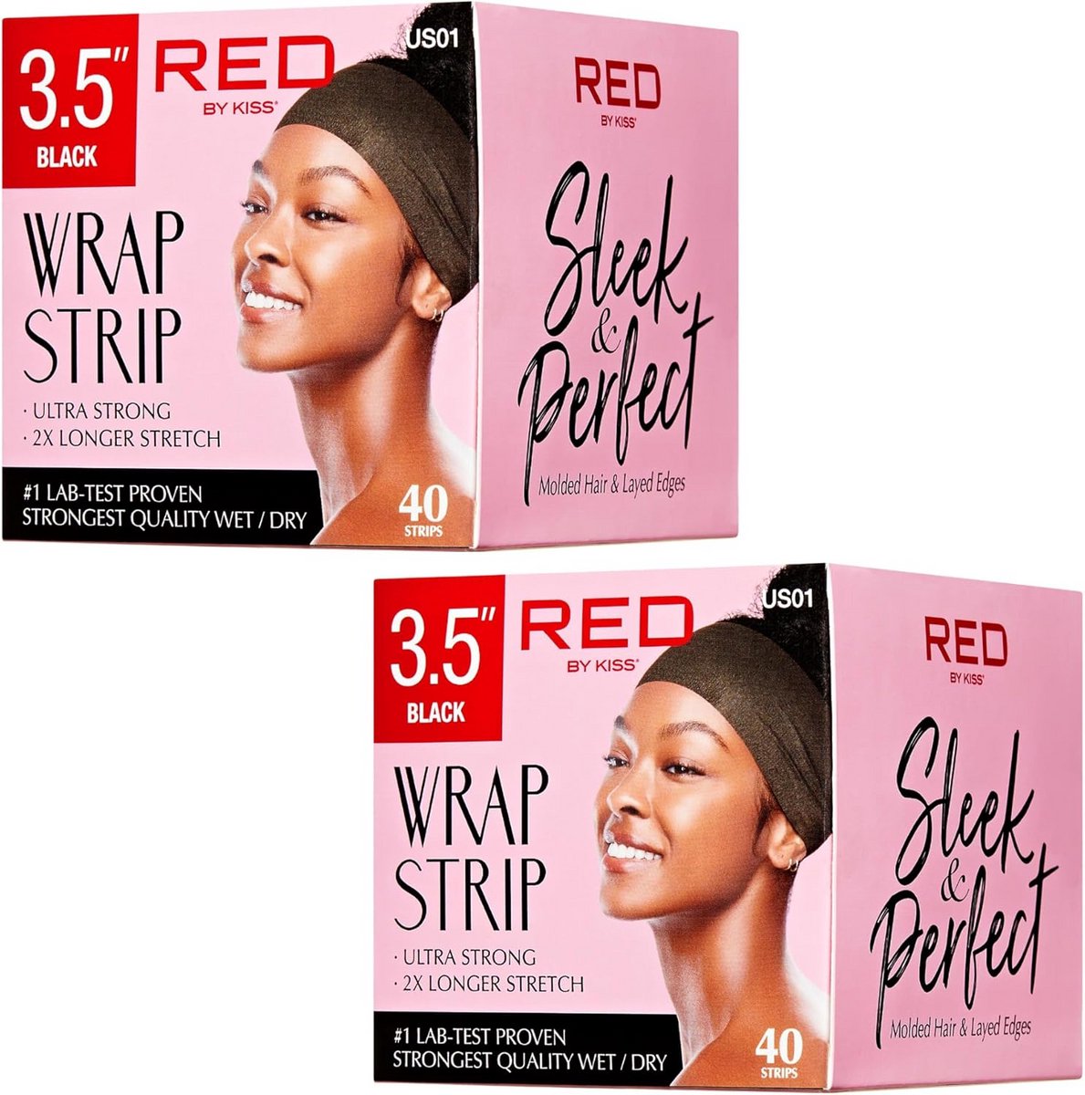 Ultra Sterke Wrap Strips voor Haar, 2X Langere Stretch, 44 Stuks (2 Pakketten)