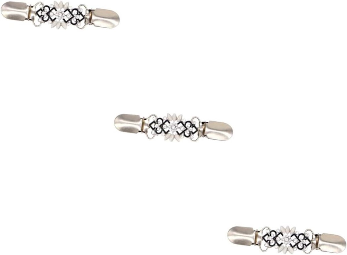 Borst Pinnen - Sjaal Clips - Kleding Versieren - Set van 3 - 11 cm - Zilverkleurig