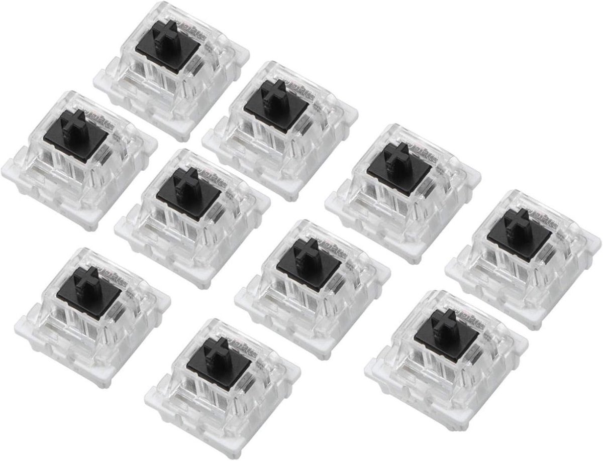 ONF3 - Mechanisch Toetsenbord Schakelaar - Gaming - 10 Stuks - Zwart - Vervanging - Gateron Cherry MX - Keyboard Schakelaars - Geschikt voor Gam...