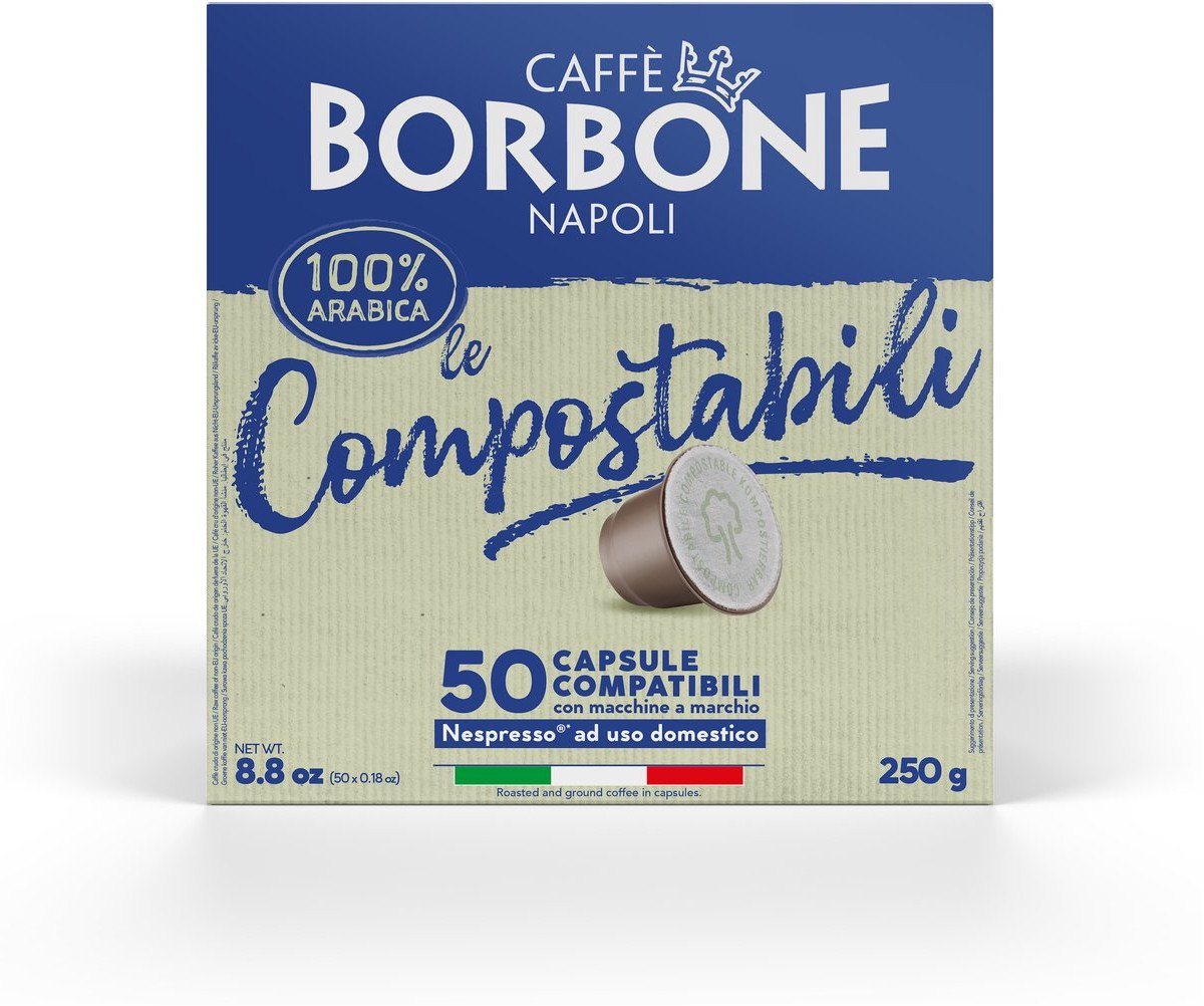 Borbone Le Compostabili - 50 Koffiecups Compatibel met Nespresso Coffee Machine