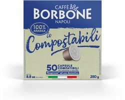 Borbone Le Compostabili - 50 Koffiecups Compatibel met Nespresso Coffee Machine