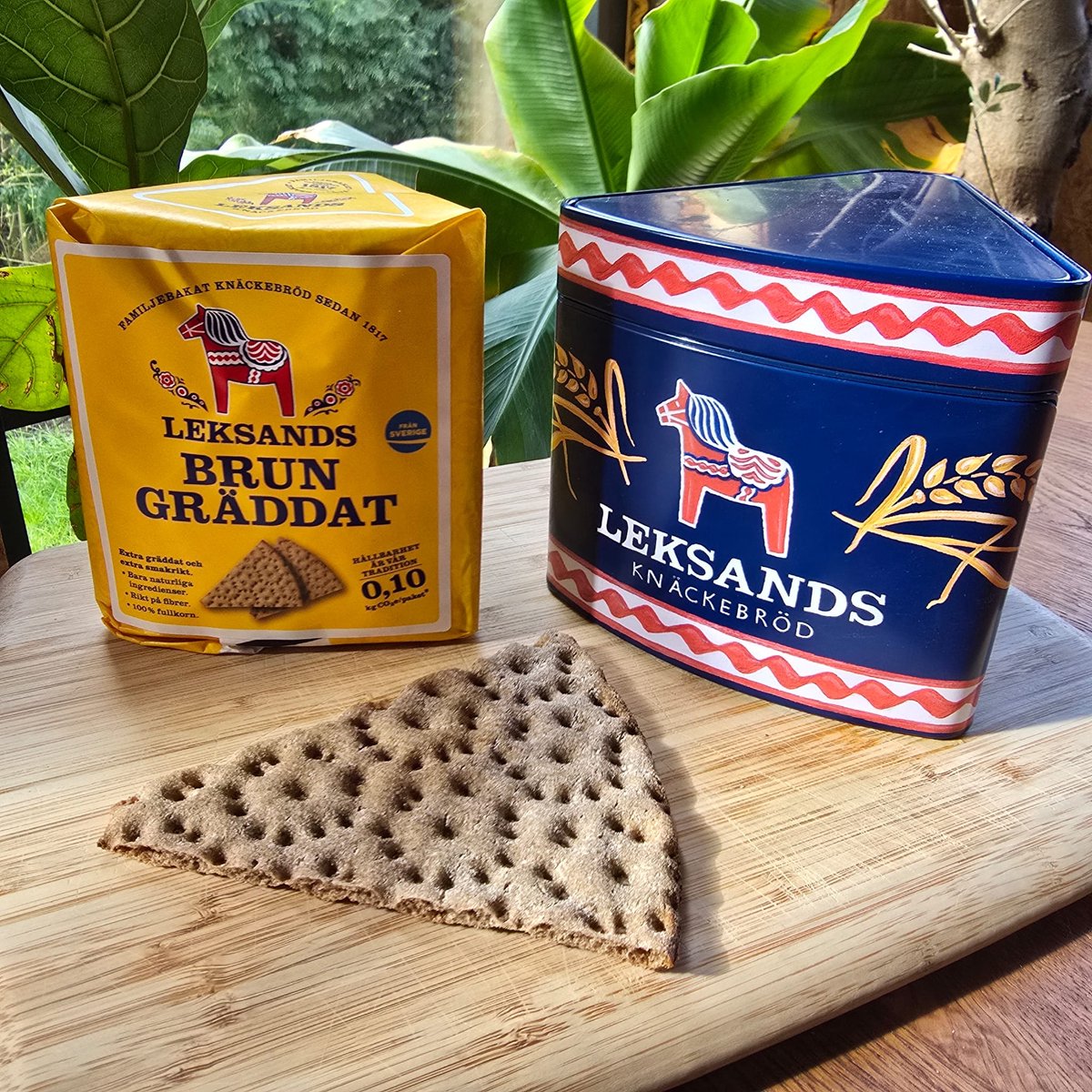 Leksands Knäckebröd bewaarblik - smaak van het jaar - driehoek