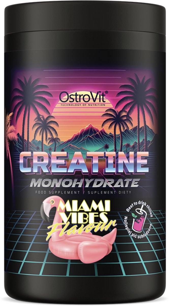 OstroVit Creatine Monohydrate - flavoured (500g) Miami Vibes - Creatine - Creatine Monohydraat