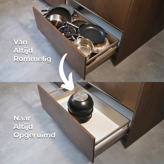 CuliStack® Pro Pannenset 12-delig - potten- & pannenset met afneembaar handvat - stapelbaar en ruimtebesparend - anti-aanbaklaag PFAS-vrij - kookset voor inductie en keramische kookplaat - eenvoudig schoon te maken